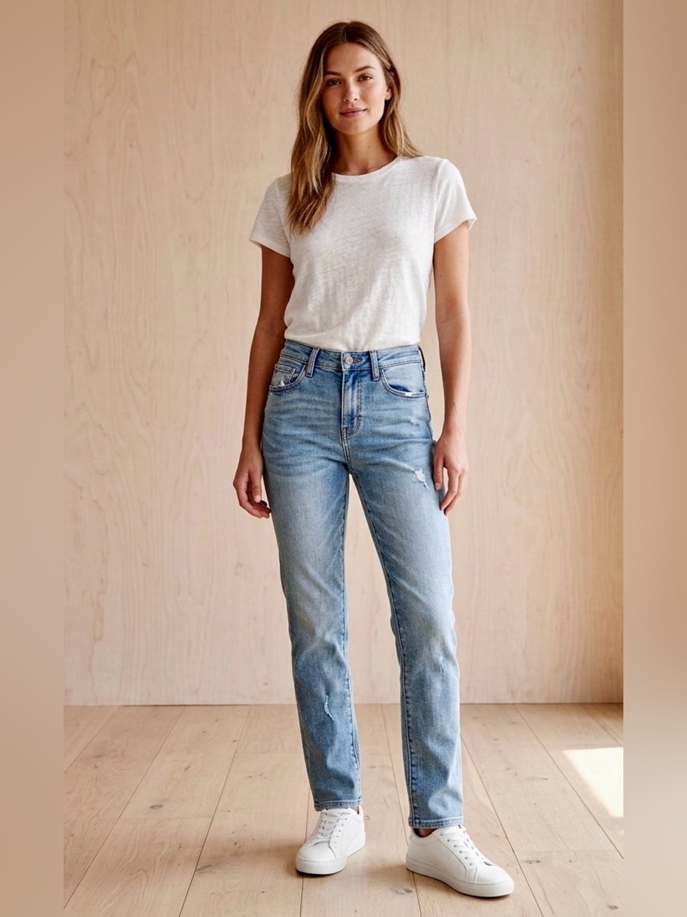 Risen Jeans Elevated Ease High Rise Straight Leg 25” Waist